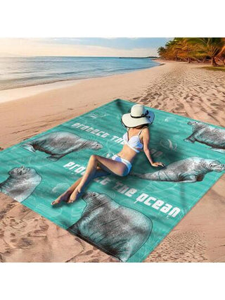 قطعة واحدة من "بطانية شاطئ بحر سيوؤون، بطانية شاطئ على شكل سرطان، بطانية شاطئ على شكل كائن بحري جميل، بطانية شاطئ على شكل وحش بحري جميل، بطانية شاطئ هايون الوردية ، خيار ممتاز للترفيه على الشاطئ" مصنوعة من خامة البوليستر 100٪ ، مضادة للماء وسريعة...