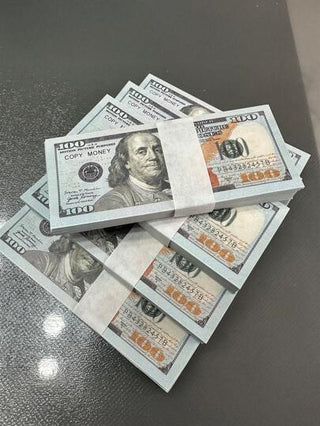مصنفات نقدية مزيفة واقعية ، 100/300/900 فئة دفع نقدية مزيفة، دولار أمريكي مزيف واقعي، مناسبة لتوريدات الأعياد والحفلات المختلفة، زخرفة DIY يدوية، حفلات، حفلات زفاف، حانات وباقي الحفلات