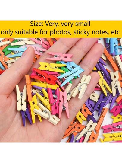 35/ 39/ 60/ 69/ 96/ 116 قطعة مشابك خشبية ملونة، بطول 1 بوصة، قابلة لإعادة الاستخدام وتوفير المساحة، مناسبة للصور والأعمال اليدوية ومشاريع DIY وديكور المنزل والمطبخ والألبومات والإطارات والاكسسوارات، مشابك غسيل