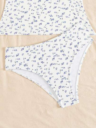 طقم تانكيني حريمي Swim Mod ملابس شاطئ للنساء، بكيني صغير مخطط مع تطعيمة من الدانتيل وأربطة مزدوجة، ملابس سباحة عفوية لحفلات الشاطئ والصيف وحمام السباحة