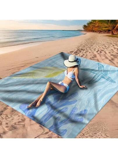 قطعة واحدة من "مشهد بحري خيالي ذو موجات ذكية ، بحر أزرق فاتح بأسلوب حر ، لوحة خيالية تحت الماء للدب الصغير ، وحش بحري زهري أنيق ، تصميم جرافيتي لطيف في أعماق البحر، خيار رائع للاسترخاء على الشاطئ" مصنوعة من مادة بولي إستر 100٪ ، مضادة للماء وسريعة...