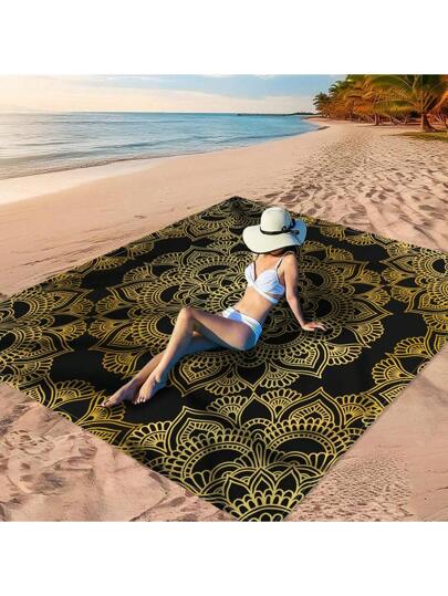 قطعة واحدة من بطانية مصنوعة من 100٪ بوليستر، نمط المندلا الذهبي، نمط المندلا الملون، نمط الهندسي النجمي الملون، نمط المندلا التدرجي، نمط المندلا الأبيض والأسود، خيار مثالي للاستجمام على الشاطئ، مقاوم للماء وسريع التجفيف، قابل للغسيل في الغسالة،...