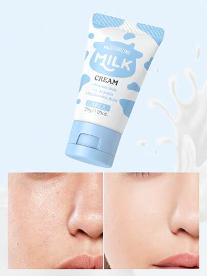 LAIKOU 1 قطعة كريم ترطيب الحليب من LAIKOU ب- 30 جرام ، كريم ترطيب وتفتيح البشرة، كريم ترطيب للوجه يقلل من المسام، مرطب وجه للنساء مناسب لجميع أنواع البشرة للسفر والتخييم والتنزه والتسلق والأنشطة الخارجية