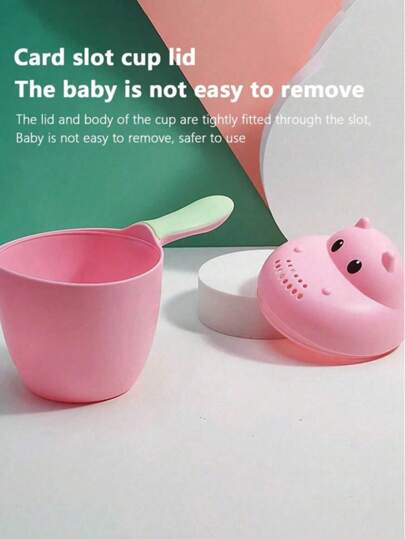 1 كوب متعدد الاستخدامات لغسل شعر الأطفال، كوب شطف جديد بكامل الصور الكرتونية الجذابة، مغرفة لاستحمام الأطفال، مناسب للاستخدامات المنزلية اليومية المختلفة