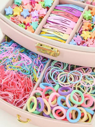 847 قطعة/مجموعة، مشابك شعر فراشة لامعة بتفاصيل جوهرية للفتيات، دبابيس شكل فيونكة أميرية بسيطة، اكسسوارات شعر بزهرة البابونج، شريط شعر قماشي ناعم، مجموعة هدايا مجوهرات شعر للأطفال، مناسبة لليوم اليومي أو عيد الميلاد