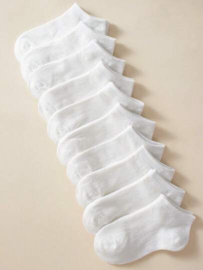 5 أزواج جوارب أطفال كلاسيكية باللون الأحادي، جوارب رياضية ويومية قصيرة، لينة وقابلة للتنفس، مناسبة للاستخدام اليومي وكهدايا