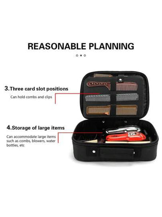 حقيبة منظم أدوات مصفف الشعر ، حامل كبير السعة لحمل ماكينة الحلاقة والشعر