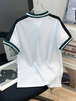 SHEIN قميص بولو قصير الأكمام للأولاد المراهقين، يناسب الارتداء اليومي والدراسة والرياضة في فصلي الربيع والصيف