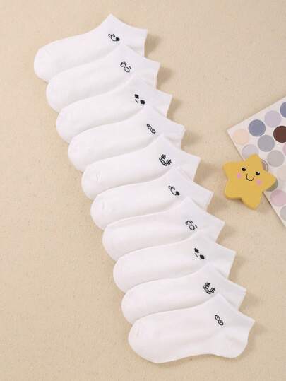 10 أزواج جوارب قصيرة بدون ظهور للأطفال تُظهر تعابير وجوه مضحكة، جوارب كاحلية للأولاد والبنات، قابلة للتنفس ومريحة للأطفال والمراهقين للارتداء اليومي والرياضة والمدرسة