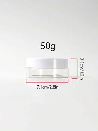 زجاجة تخزين بغطاء خشبي أبيض قابلة لإعادة الاستخدام، للمنزل من غرفة المعيشة والنوم والحمام، لتخزين الكريمات والمستحضرات والمواد الطبيعية كالبهارات والحبوب والزهور المجففة، سعة 50/100/200/250 جرام