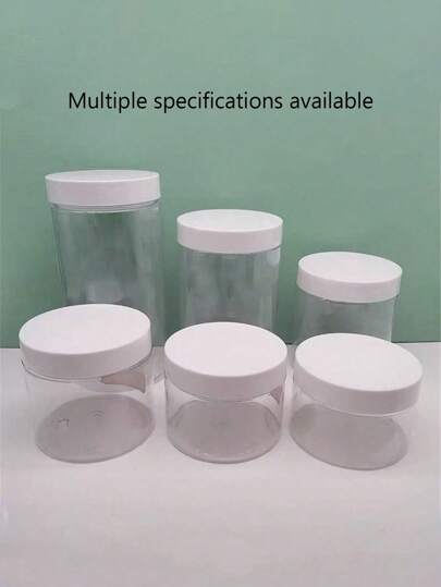 زجاجة تخزين بغطاء خشبي أبيض قابلة لإعادة الاستخدام، للمنزل من غرفة المعيشة والنوم والحمام، لتخزين الكريمات والمستحضرات والمواد الطبيعية كالبهارات والحبوب والزهور المجففة، سعة 50/100/200/250 جرام