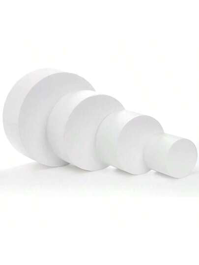 قالب عرض كعكة رغوي مدور 4/6/8/10 بوصة، دمية كعكة وهمية بيضاء أداة ممارسة الخبز