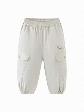 mini bala سراويل خفيفة ناعمة وقابلة للتنفس وقابلة للتعديل في الخصر للبنين لارتداء الخارجي والعمل