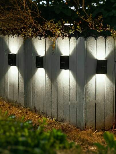 ضوء حائطي شمسي ذو حركة لأعلى وأسفل ، إضاءة خارجية بمستشعر ضوئي ، مصباح مسمر, ظل من البلاستيك ، شحن شمسي ، بطارية قابلة لإعادة الشحن ، إضاءة زخرفية حديثة شمالية ، مناسبة للفناء والمرآب والرواق والحديقة - أبيض / ضوء دافئ ، هدية عيد مثالية