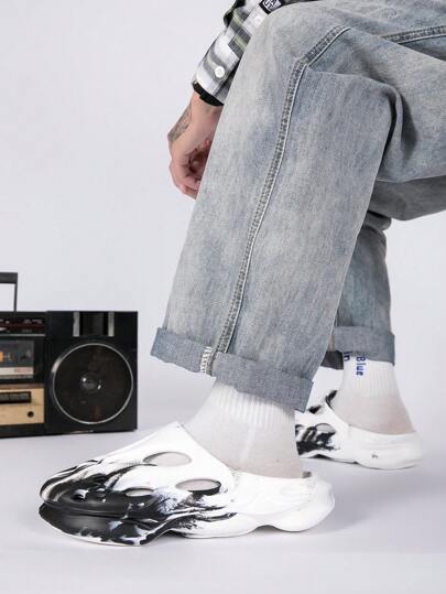 أحذية ذات 4 أصابع للرجال للحديقة، شبشب مسطح قابل للتعديل، صندل غرفة النوم/السفر/الشاطئ، صنادل مغلقة الأصابع