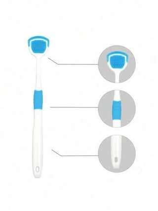 قطعة واحدة من قاشطة اللسان، تقلل رائحة الفم الكريهة، تنظيف اللسان، أداة تنظيف لسان للبالغين ديكور حمام صيفي