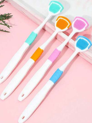 قطعة واحدة من قاشطة اللسان، تقلل رائحة الفم الكريهة، تنظيف اللسان، أداة تنظيف لسان للبالغين ديكور حمام صيفي