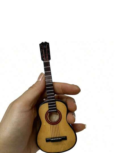 SHEIN قطعة واحدة من نموذج الجيتار المصغر لديكور المنزل، خيار بين الغيتار الصوتي أو الكهربائي مع حامل، زخرفة أداة موسيقية، ديكور عيد الحب، حفل زفاف، عيد ميلاد، ديكور الغرفة