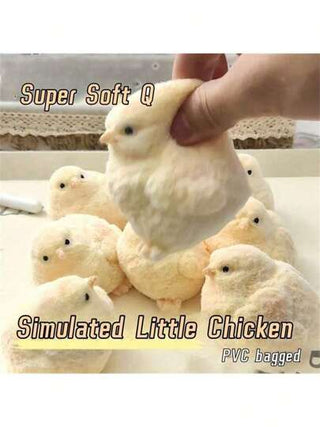 قطعة واحدة من دجاجة اصطناعية للضغط واللعب تنفيس التوتر للبالغين في المكتب، ألعاب ضغط ممتعة (يشمل كرات ناعمة بألوان عشوائية)