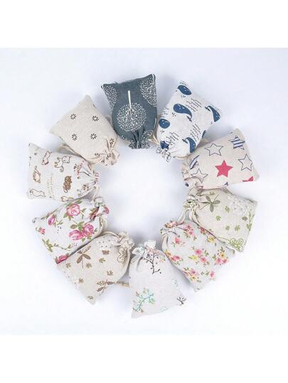 20 قطعة/عبوة، مقاسين، 22 تصميمًا مطبوعًا على أكياس كتان قماش بسحاب، أكياس من القماش الخشن الخيش، يمكن استخدامها لتخزين الزهور والمجوهرات والهدايا والمستحضرات التجميلية والشموع والصابون والفنون والحرف اليدوية والملابس وغيرها من التعبئة، مناسبة لأعياد الميل