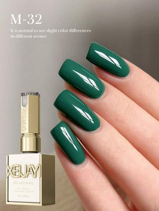 XEIJAYI زجاجة لك من جل طلاء أظافر بلون أخضر الصبار 15 ملل بدون رائحة، يزال بالنقع تحت أشعة UV وليد، درجات خضراء شائعة، هدية مثالية للربيع