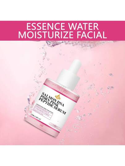 مصل بيبتيد وردي 3.38 أونصة سائلة من مركب بيبتيد ال- PDRN بتركيز 1% من الحمض النووي للسلمون، مغني بالكولاجين والنياسينامايد، مرطب ومشدد، خالٍ من الكحول، نباتي، مناسب للبشرة الحساسة، للجميع