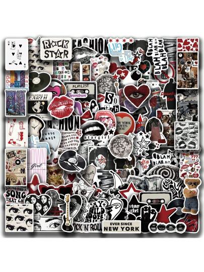 100 قطعة من ملصقات المظهر الزخرفي لموجة تسعينات وثمانينات، ملصقات الغرافيتي المميزة هدايا Y2K، مقاومة للماء للألبومات، زجاجات المياه، أجهزة الكمبيوتر المحمول، اليوميات، لوحات الرؤية، قوارير هيدرو، لوازم المدرسة، بداية العام الدراسي