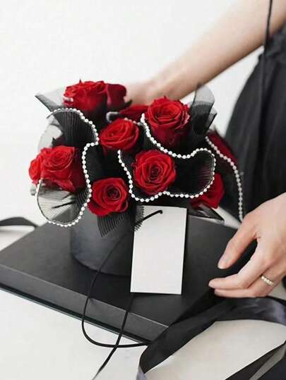 4 ياردات من الشبكة المتموجة المجعدة المطاطية مع حافة اللؤلؤ لتغليف الباقات والهدايا، أعمال يدوية لعيد الحب والأعياد والزفاف، لوازم زهري وتعبئة هدايا عيد الحب