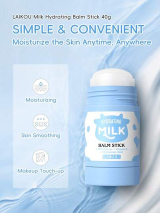 LAIKOU قطعة واحدة عصا رطوبة طبيعية من كريم ترطيب لايكو 40جم ، بلسم ترطيب لطيف لبشرة الوجه، عناية بالترطيب، مناسب للنساء والأمهات والزوجات والأخوات والمراهقات والصديقات، رعاية البشرة أثناء السفر
