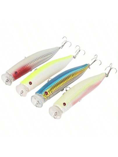 Topline Tackle قطعة واحدة طُعم طعام سطح الماء بحجم 120مم/4.72 بوصة للصيد بالرافعة/الغزل، طُعم سمك السلور والماكريل والأسماك البحرية الكبيرة