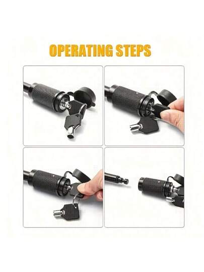 دبوس قفل لاستقبال وصلة الجرار بمقاس 5/8 بوصة، قفل وصلة جر مضاد للسرقة مع غطاء مقاوم للماء وقطعتي مفتاح ،قفل وصلة جر مفيد للشاحنات والقوارب والإكسسوارات السيارية