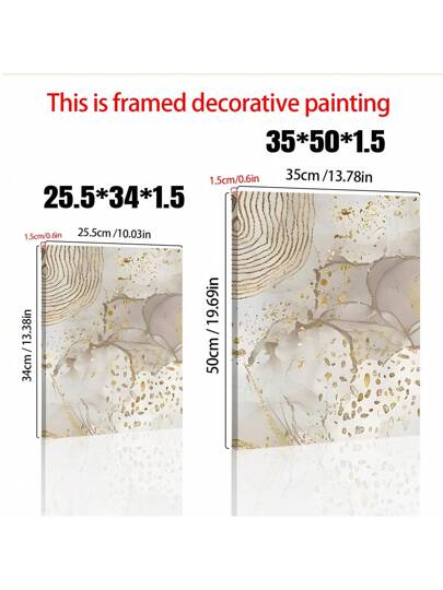 3 قطع مجموعة فن على قماش دار بوهيمي - بيج وذهبي رخامي - ديكور جداري حد أدنى للغرفة المعيشية والنوم ومكتب المنزل والحمام - طباعات محفوظة بإطار خشبي، فن جداري على قماش، ملصقات للغرف، أشياء ديكور الغرف، ديكور غربي، حديث