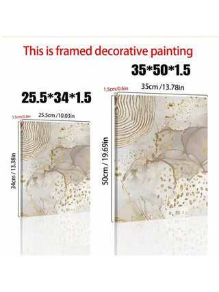 3 قطع مجموعة فن على قماش دار بوهيمي - بيج وذهبي رخامي - ديكور جداري حد أدنى للغرفة المعيشية والنوم ومكتب المنزل والحمام - طباعات محفوظة بإطار خشبي، فن جداري على قماش، ملصقات للغرف، أشياء ديكور الغرف، ديكور غربي، حديث