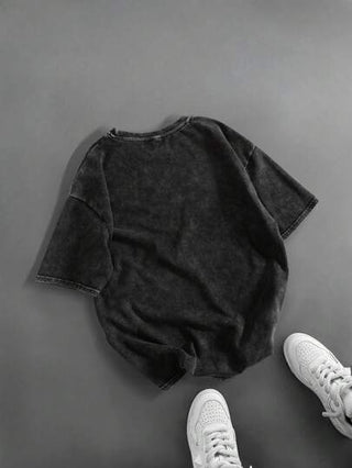SHEIN تي شيرت محبوك ذو رقبة دائرية وأكمام قصيرة فضفاض لأطفال المراهقين، طباعة الحروف السباقية، أسلوب عادي ومريح، مناسب للتنقل إلى المدرسة والأنشطة اليومية والإجازات والسفر والرياضة، مناسب لموسم الربيع والصيف والمناسبات