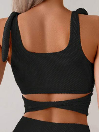 طقم تانكيني حريمي Swim Basics ملابس سباحة مكونة من توب وجزء سفلي للنساء باللون المشمشي، بخامة مطوية لأجازات الشاطئ، بأربطة رفيعة وحمالات، مثالية للصيف