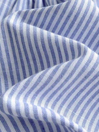 فساتين بيبي Cozy Pixies فستان للبنات الصغار بياقة دائرية وأكمام قصيرة منتفخة، مزين بفيونكة ثلاثية الأبعاد مع خصر مربوط