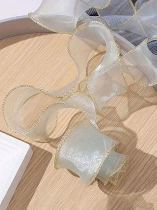 شريط ياقة سمكة الفيل واسع من غزل النسا الثلجي من بنوم بنه، للصناعات اليدوية التبرع بهدايا مثالية للهواة والعشاق DIY، للتغليف الزهري والخبز وفستان الزفاف والديكور والترتيبات الزهرية وزينة علبة الكيك والسيارة