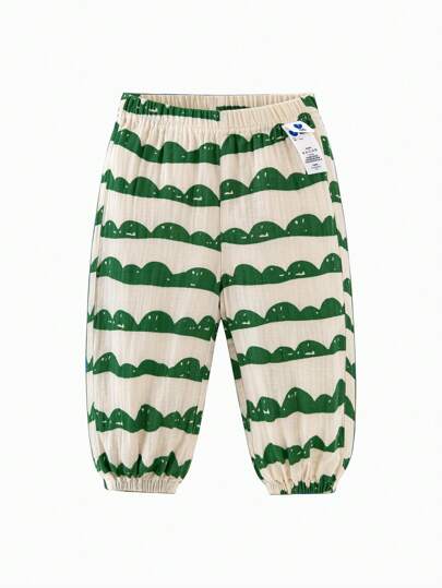 mini bala بنطلونات صيفية للأولاد والبنات، سريعة الجفاف، مانعة للبعوض، فضفاضة، لطيفة الملمس وصديقة لبشرة الطفل ذات بنطلون طويل