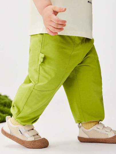 mini bala بنطلون أولاد وبنات مضاد للبكتيريا، بنطلون برّاد لرياض الأطفال ، بنطلون طويل