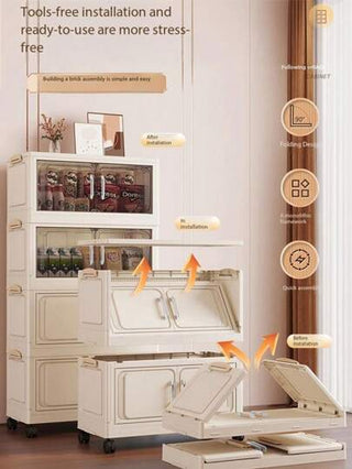 1 قطعة خزانة تخزين بعرض 45 سم/17.7 بوصة، صندوق تخزين قابل للطي، خزانة منظمة للألعاب في غرفة المعيشة، خزانة تخزين الوجبات الخفيفة، خزانة تخزين المطبخ، هدية عيد الميلاد، صندوق تخزين، للتخزين أسفل السرير