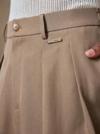 AKNOTIC AKNOTIC X Nawaf Alabid شورتات كاجوال للرجال بخصر مطاطي منسوجة باللون البني ذو لون أحادي، مناسبة للصيف ،الإجازات ،التنسيق اليومي ،الحفلات ،أزواج ،هدايا ،المدرسة