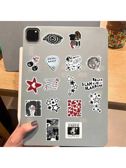 100 قطعة ملصقات جمالية رسومات جرافيتي Y2K ، ملصقات فينيل جمالية كرتونية جميلة لزجاجة المياه والكمبيوتر المحمول والهاتف والزلاجات والجيتار والحقائب والألبوم ولوح التزلج والخوذة والدراجة والدراجة النارية والسيارة والآلات الموسيقية، هدايا ديكور الحفلات البال