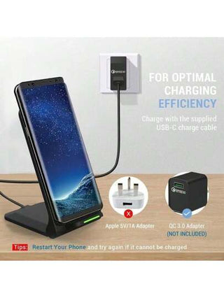 قاعدة شاحن لاسلكي 15 وات متوافق مع الهواتف من 16 إلى 11 (بما في ذلك الإصدارات برو) وXR و8 و X و XS ماكس ، شاحن إستحثاثي سريع، قابل للاستخدام في المكاتب والسكن والمنزل