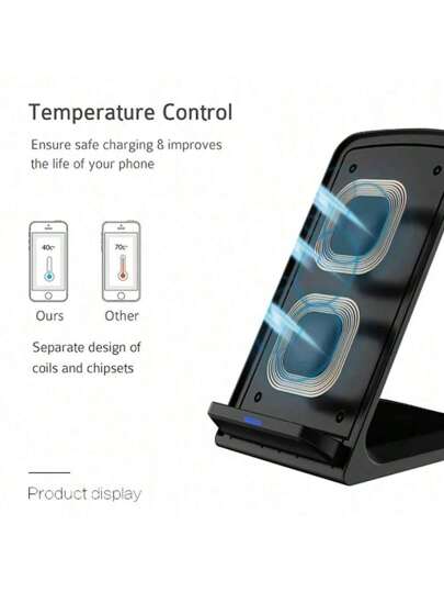قاعدة شاحن لاسلكي 15 وات متوافق مع الهواتف من 16 إلى 11 (بما في ذلك الإصدارات برو) وXR و8 و X و XS ماكس ، شاحن إستحثاثي سريع، قابل للاستخدام في المكاتب والسكن والمنزل