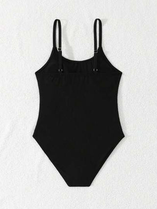 SHEIN بنطال سباحة صلب من قماش ملمس خاص للفئة العمرية ما بين الطفولة والمراهقة