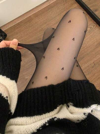 جوارب سوداء سكسية متعددة الأنماط، أسلوب جاكارد متنوع للولوتا والكرتون المظلم