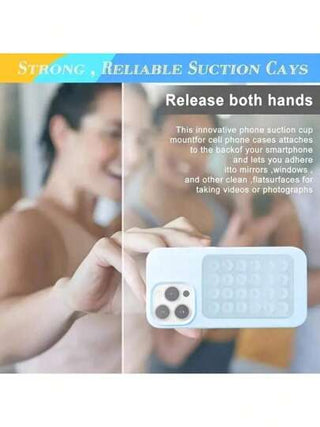 6 قطع من أغطية الهاتف بكؤوس شفط، بمقاس 3 * 2 بوصة، سهلة الاستخدام بدون استخدام اليدين، مجموع 24 كؤوس شفط، يمكن إلصاقها على المرايا والنوافذ، مناسبة لمعظم الهواتف