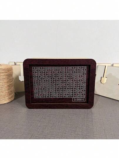 أثاث مكتبي 1 قطعة صندوق توفير خشبي إبداعي ، بنك العملات المعدنية القابل للعد، علبة توفير نقدي خشبية زخرفية ، للتجميع DIY ، مناسب للأولاد والبنات ، لون عشوائي ، مستلزمات مدرسية ، عودة إلى المدرسة