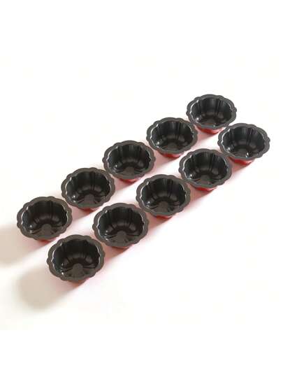 1 قطعة/5 قطع/10 قطع ، قالب كعكة اليقطين الصغير بقطر 4 بوصة ، قالب حلوى ، قالب كعكة صغيرة غير لاصق باللون الأحمر ، مناسب لكعكة صغيرة أداة خبز دائرية.