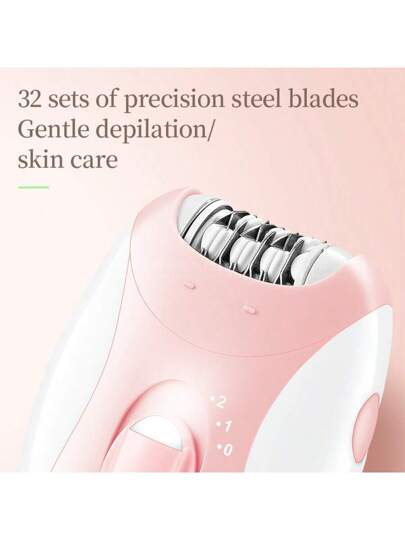 Kemei آلة إزالة الشعر الكهربائية للإبطين والرجلين والمناطق الحساسة، للسيدات، 1 قطعة، قابلة للشحن USB، لاسلكية، مقاومة للماء، مزيل الشعر الكهربي